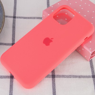 Чехол Silicone Case Full Protective (AA) для Apple iPhone 11 Pro (5.8") Розовый / Flamingo