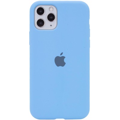 Чехол Silicone Case Full Protective (AA) для Apple iPhone 11 Pro Max (6.5") Голубой / Cornflower