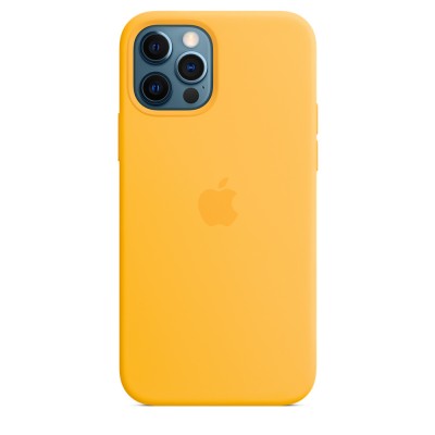 Чехол Silicone Case Full Protective (AA) для Apple iPhone 12 Pro / 12 (6.1") Желтый / Sunflower