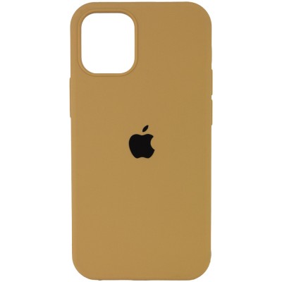 Чехол Silicone Case Full Protective (AA) для Apple iPhone 12 Pro / 12 (6.1") Золотой / Gold