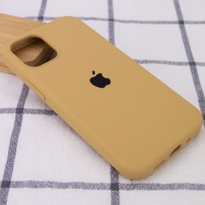 Чехол Silicone Case Full Protective (AA) для Apple iPhone 12 Pro / 12 (6.1") Золотой / Gold