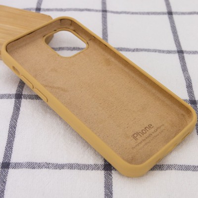 Чехол Silicone Case Full Protective (AA) для Apple iPhone 12 Pro / 12 (6.1") Золотой / Gold