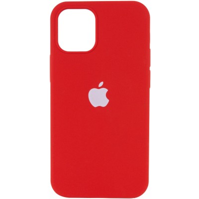 Чехол Silicone Case Full Protective (AA) для Apple iPhone 12 Pro / 12 (6.1") Красный / Dark Red Чехол Silicone Case Full Protective (AA) для Apple iPhone 12 Pro / 12 (6.1") Красный / Dark Red