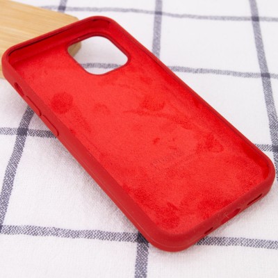 Чехол Silicone Case Full Protective (AA) для Apple iPhone 12 Pro / 12 (6.1") Красный / Dark Red Чехол Silicone Case Full Protective (AA) для Apple iPhone 12 Pro / 12 (6.1") Красный / Dark Red