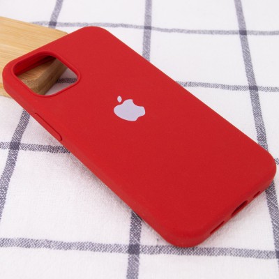 Чехол Silicone Case Full Protective (AA) для Apple iPhone 12 Pro / 12 (6.1") Красный / Dark Red Чехол Silicone Case Full Protective (AA) для Apple iPhone 12 Pro / 12 (6.1") Красный / Dark Red