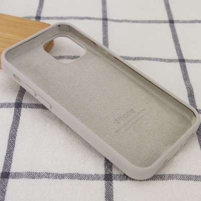 Чехол Silicone Case Full Protective (AA) для Apple iPhone 12 Pro / 12 (6.1") Серый / Stone
