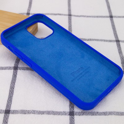 Чехол Silicone Case Full Protective (AA) для Apple iPhone 12 Pro Max (6.7") Синий / Shiny blue Чехол Silicone Case Full Protective (AA) для Apple iPhone 12 Pro Max (6.7") Синий / Shiny blue