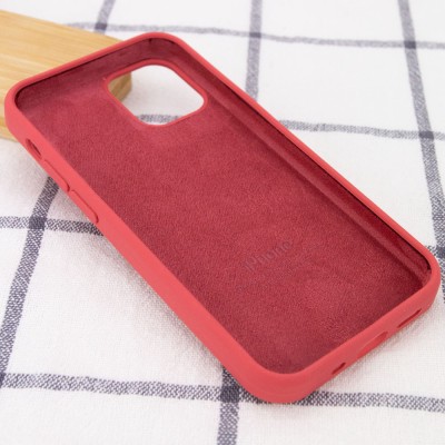 Чехол Silicone Case Full Protective (AA) для Apple iPhone 13 Pro Max (6.7") Красный / Camellia Чехол Silicone Case Full Protective (AA) для Apple iPhone 13 Pro Max (6.7") Красный / Camellia