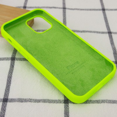 Чехол Silicone Case Full Protective (AA) для Apple iPhone 13 Pro Max (6.7") Салатовый / Neon Green