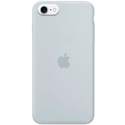 Чехол Silicone Case Full Protective (AA) для Apple iPhone SE (2020) Голубой / Mist blue