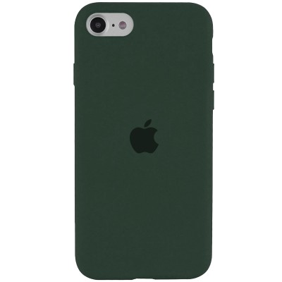 Чехол Silicone Case Full Protective (AA) для Apple iPhone SE (2020) Зеленый / Dark green