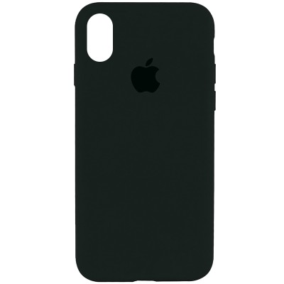 Чехол Silicone Case Full Protective (AA) для Apple iPhone X (5.8") / XS (5.8") Зеленый / Black Green