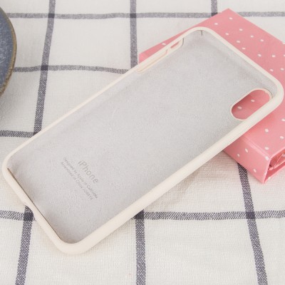 Чехол Silicone Case Full Protective (AA) для Apple iPhone X (5.8") / XS (5.8") Серый / Stone