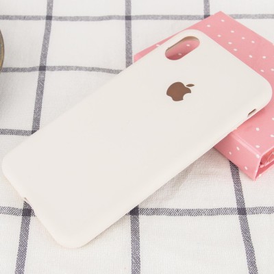 Чехол Silicone Case Full Protective (AA) для Apple iPhone X (5.8") / XS (5.8") Серый / Stone