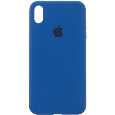 Чехол Silicone Case Full Protective (AA) для Apple iPhone XS Max (6.5") Синий / Navy Blue