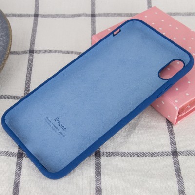 Чехол Silicone Case Full Protective (AA) для Apple iPhone XS Max (6.5") Синий / Navy Blue