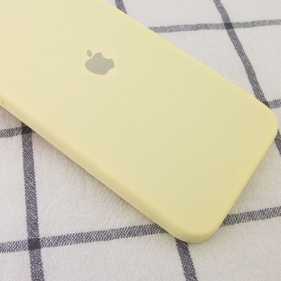 Чехол Silicone Case Square Full Camera Protective (AA) для Apple iPhone 11 (6.1") Желтый / Mellow Yellow
