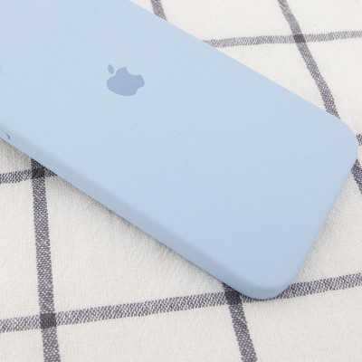 Чехол Silicone Case Square Full Camera Protective (AA) для Apple iPhone 11 Pro (5.8") Голубой / Mist blue