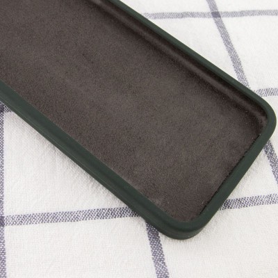 Чехол Silicone Case Square Full Camera Protective (AA) для Apple iPhone 11 Pro (5.8") Зеленый / Black Green