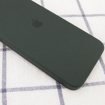 Чехол Silicone Case Square Full Camera Protective (AA) для Apple iPhone 11 Pro (5.8") Зеленый / Black Green