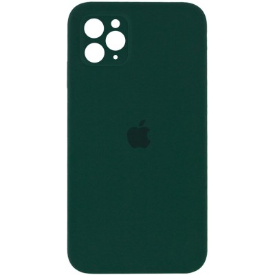 Чехол Silicone Case Square Full Camera Protective (AA) для Apple iPhone 11 Pro (5.8") Зеленый / Dark green Чехол Silicone Case Square Full Camera Protective (AA) для Apple iPhone 11 Pro (5.8") Зеленый / Dark green