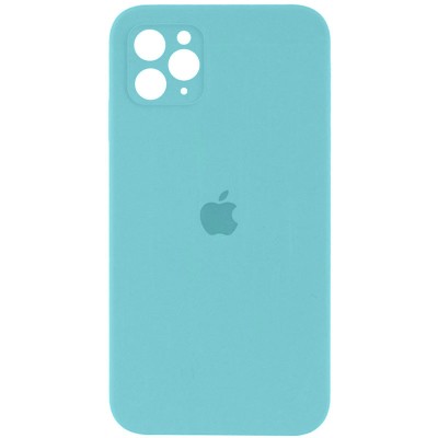 Чехол Silicone Case Square Full Camera Protective (AA) для Apple iPhone 11 Pro Max (6.5") Бирюзовый / Marine Green Чехол Silicone Case Square Full Camera Protective (AA) для Apple iPhone 11 Pro Max (6.5") Бирюзовый / Marine Green