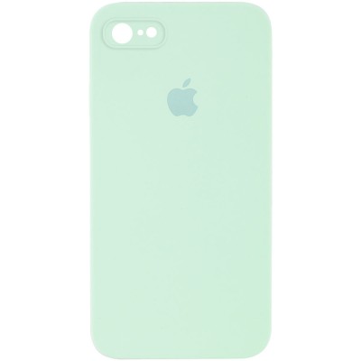 Чехол Silicone Case Square Full Camera Protective (AA) для Apple iPhone 6/6s (4.7") Бирюзовый / Light Turquoise