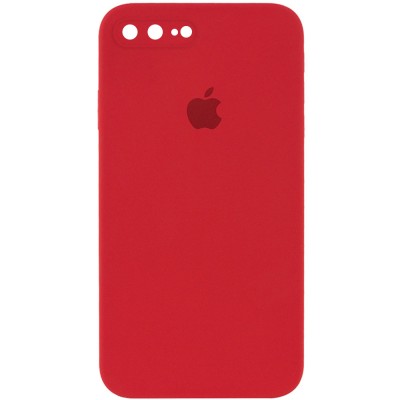 Чехол Silicone Case Square Full Camera Protective (AA) для Apple iPhone 7 plus / 8 plus (5.5") Красный / Camellia Чехол Silicone Case Square Full Camera Protective (AA) для Apple iPhone 7 plus / 8 plus (5.5") Красный / Camellia