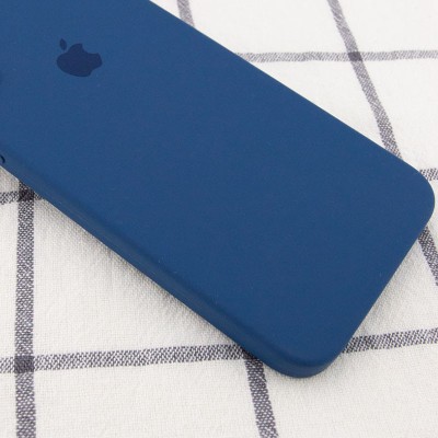 Чехол Silicone Case Square Full Camera Protective (AA) для Apple iPhone 7 plus / 8 plus (5.5") Синий / Navy blue