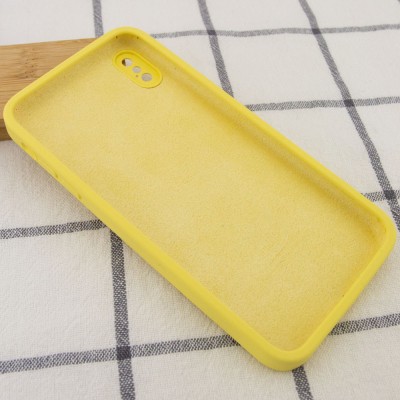 Чехол Silicone Case Square Full Camera Protective (AA) для Apple iPhone XS (5.8") Желтый / Canary Yellow Чехол Silicone Case Square Full Camera Protective (AA) для Apple iPhone XS (5.8") Желтый / Canary Yellow
