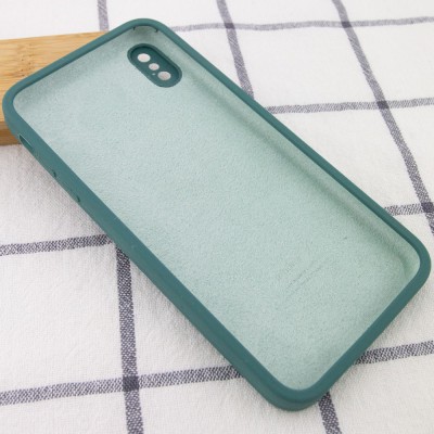 Чехол Silicone Case Square Full Camera Protective (AA) для Apple iPhone XS (5.8") Зеленый / Pine green Чехол Silicone Case Square Full Camera Protective (AA) для Apple iPhone XS (5.8") Зеленый / Pine green
