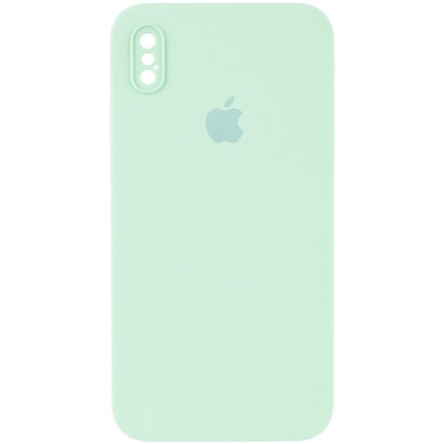 Чехол Silicone Case Square Full Camera Protective (AA) для Apple iPhone XS Max (6.5") Бирюзовый / Light Turquoise Чехол Silicone Case Square Full Camera Protective (AA) для Apple iPhone XS Max (6.5") Бирюзовый / Light Turquoise