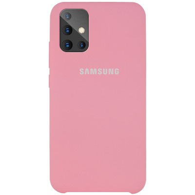 Чехол Silicone Cover (AAA) для Samsung Galaxy A71 Розовый / Light pink