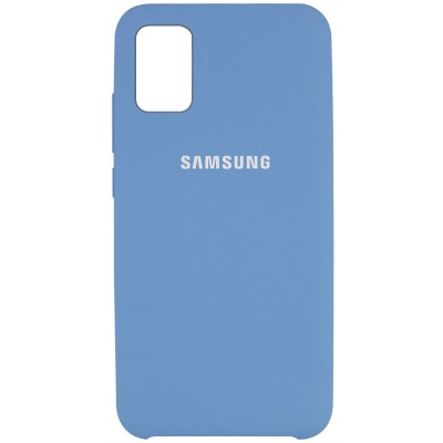 Чехол Silicone Cover (AAA) для Samsung Galaxy A71 Синий / Denim Blue