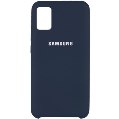 Чехол Silicone Cover (AAA) для Samsung Galaxy A71 Синий / Midnight blue