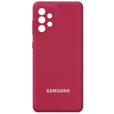 Чехол Silicone Cover Full Camera (AA) для Samsung Galaxy A32 4G Красный / Rose Red
