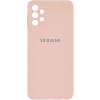 Чехол Silicone Cover Full Camera (AA) для Samsung Galaxy A32 4G Розовый / Pudra