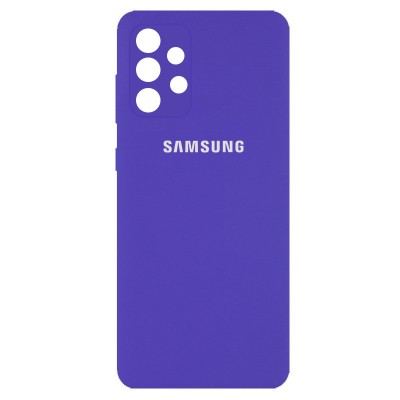 Чехол Silicone Cover Full Camera (AA) для Samsung Galaxy A32 4G Фиолетовый / Purple