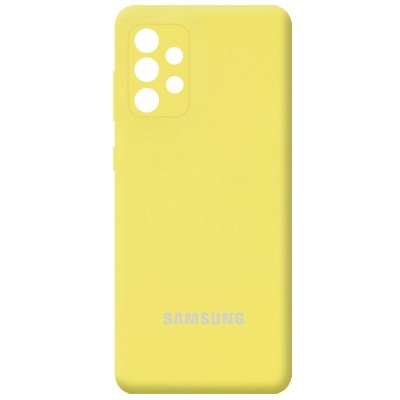 Чехол Silicone Cover Full Camera (AA) для Samsung Galaxy A52 4G / A52 5G / A52s Желтый / Yellow