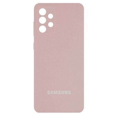 Чехол Silicone Cover Full Camera (AA) для Samsung Galaxy A52 4G / A52 5G / A52s Розовый / Pink Sand