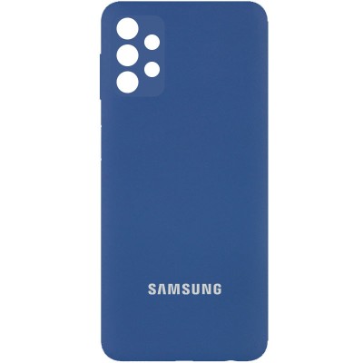 Чехол Silicone Cover Full Camera (AA) для Samsung Galaxy A52 4G / A52 5G / A52s Синий / Navy Blue