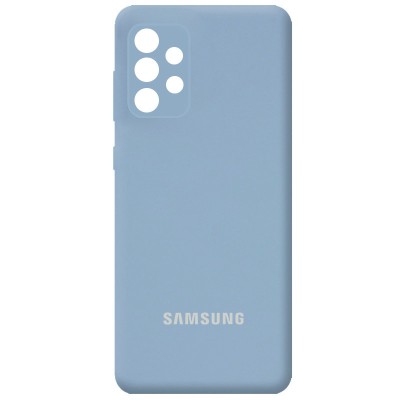 Чехол Silicone Cover Full Camera (AA) для Samsung Galaxy A52 4G / A52 5G Голубой / Lilac Blue