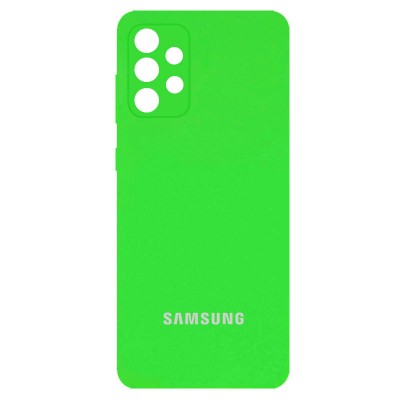 Чехол Silicone Cover Full Camera (AA) для Samsung Galaxy A52 4G / A52 5G Салатовый / Neon green