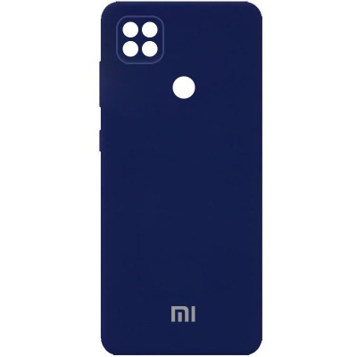 Чехол Silicone Cover Full Camera (AA) для Xiaomi Redmi 10C Темно-синий / Midnight blue