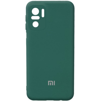 Чехол Silicone Cover Full Camera (AA) для Xiaomi Redmi Note 10 / Note 10s Зеленый / Pine green