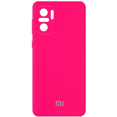 Чехол Silicone Cover Full Camera (AA) для Xiaomi Redmi Note 10 / Note 10s Розовый / Barbie pink