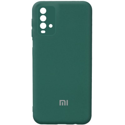 Чехол Silicone Cover Full Camera (AA) для Xiaomi Redmi Note 9 4G / Redmi 9 Power / Redmi 9T Зеленый / Pine green