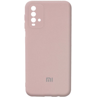 Чехол Silicone Cover Full Camera (AA) для Xiaomi Redmi Note 9 4G / Redmi 9 Power / Redmi 9T Розовый / Pink Sand