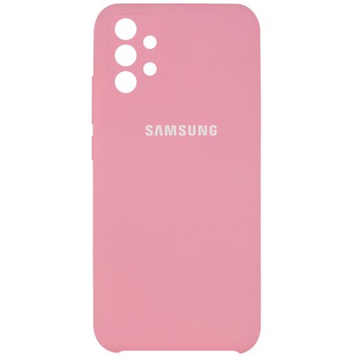 Чехол Silicone Cover Full Camera (AAA) для Samsung Galaxy A32 4G Розовый / Light pink