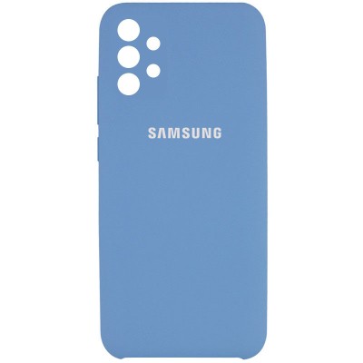 Чехол Silicone Cover Full Camera (AAA) для Samsung Galaxy A32 4G Синий / Denim Blue